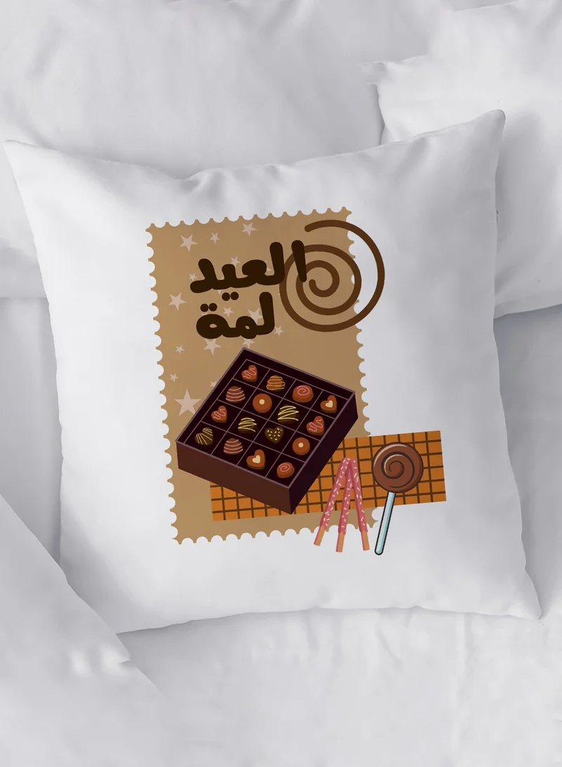 لوحة غطاء وسادة من البوليستر بتصميم العيد لمة